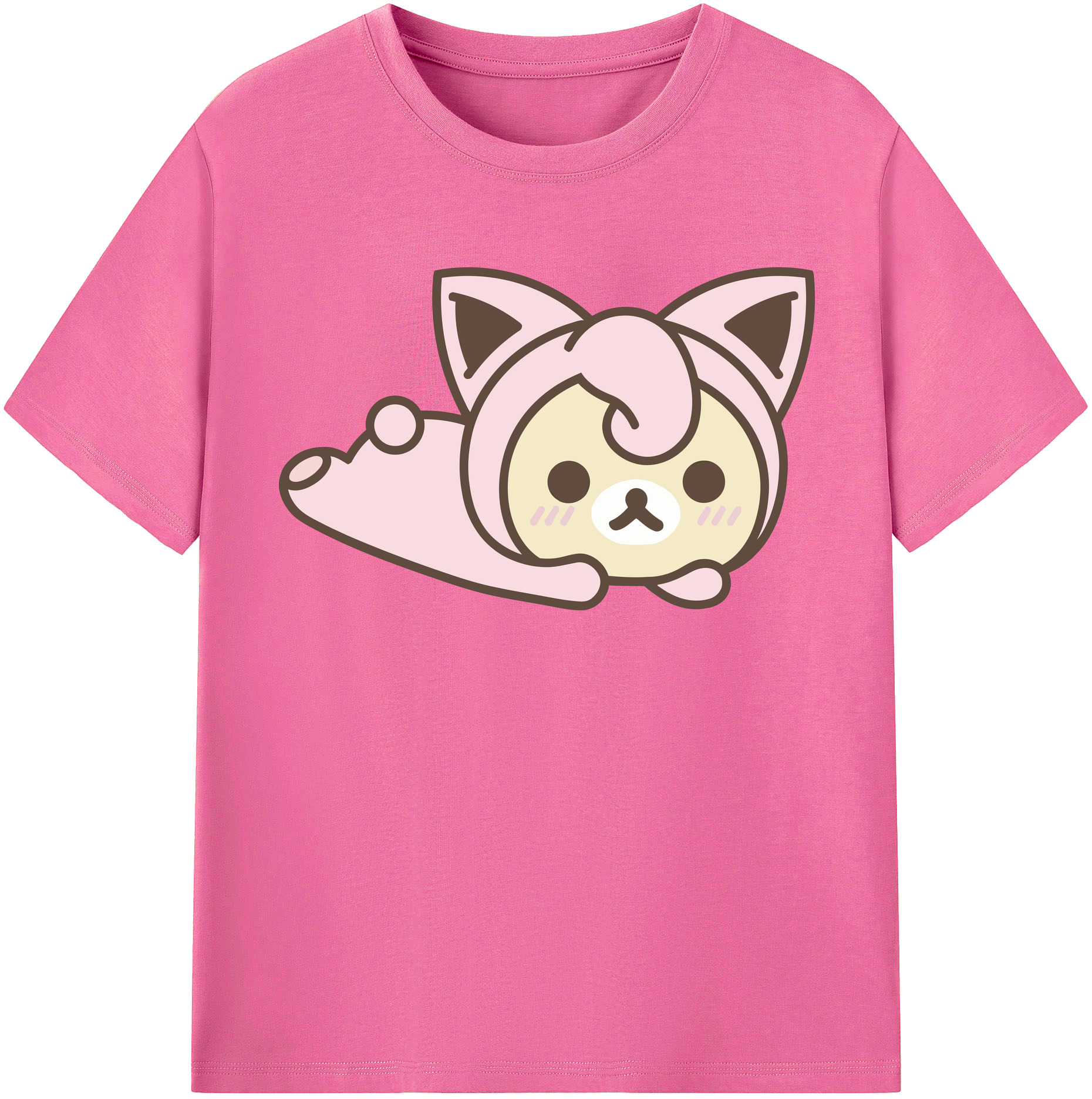 （画像用） リラックマ リラックマ キイロイトリ Rilakkuma Korilakkuma Kiiroitori レディースカジュアルプリントTシャツ（綿100％）